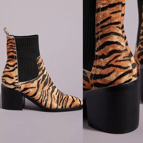 ANTHROPOLOGIE Silent D Nirvani Knit Chelsea Boots - Picture 6 of 8